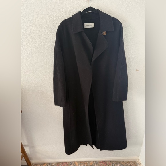 Silk Maison Jackets & Blazers - Silk Maison Black Wool Coat